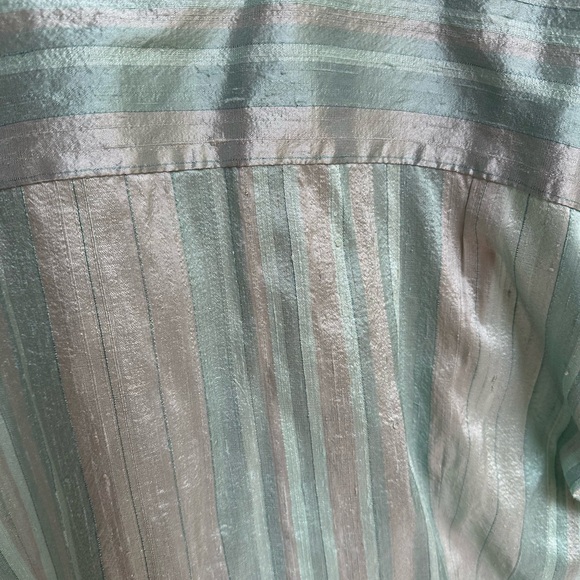 Coldwater Creek Raw Silk Full-Zip Jacket or Top in Sea Glass Green ~ 2X - Picture 7 of 11